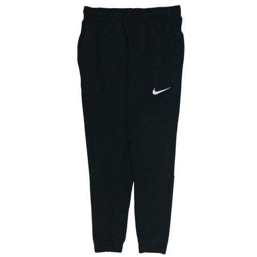 Nike Men's Black Jogger Trousers L Regular Fit Fleece Tapered