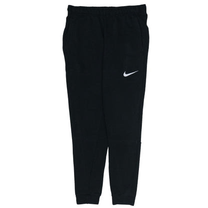 Nike Men's Black Jogger Trousers L Regular Fit Fleece Tapered