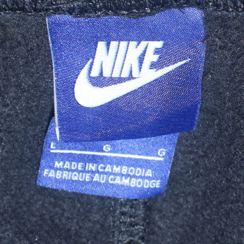 Nike Men's Black Jogger Trousers L Regular Fit Fleece Tapered