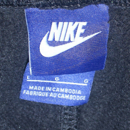 Nike Men's Black Jogger Trousers L Regular Fit Fleece Tapered