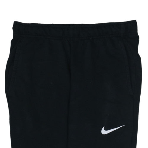 Nike Men's Black Jogger Trousers L Regular Fit Fleece Tapered