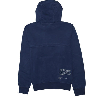 Nike Women's Navy Swoosh Pullover Hoodie Size Small Cotton Blend