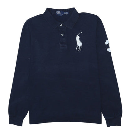 Ralph Lauren Men’s Navy Long Sleeve Polo Shirt XXL Custom Fit
