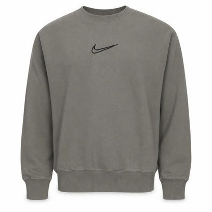 Nike Men's Grey XS Crew Neck Pullover Sweatshirt Embroidered Logo