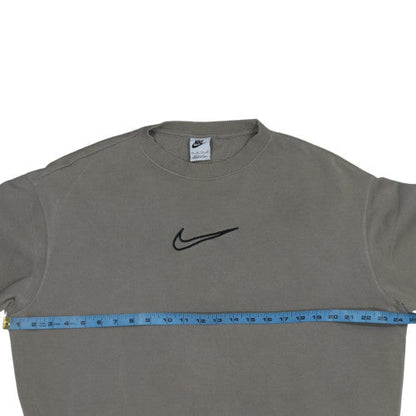 Nike Men's Grey XS Crew Neck Pullover Sweatshirt Embroidered Logo
