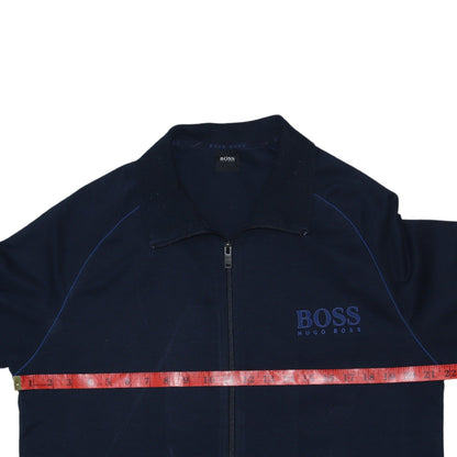 Hugo Boss Men’s Blue Full Zip Cotton Sweatshirt XL