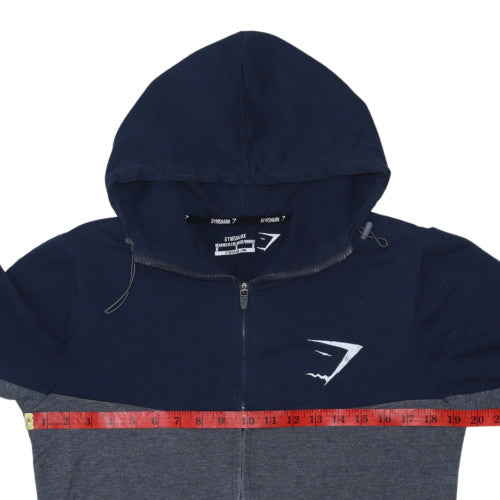 Gymshark Men’s Blue Full Zip Athletic Hoodie Size M