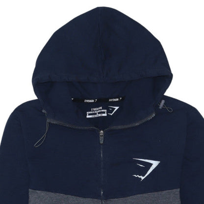 Gymshark Men’s Blue Full Zip Athletic Hoodie Size M