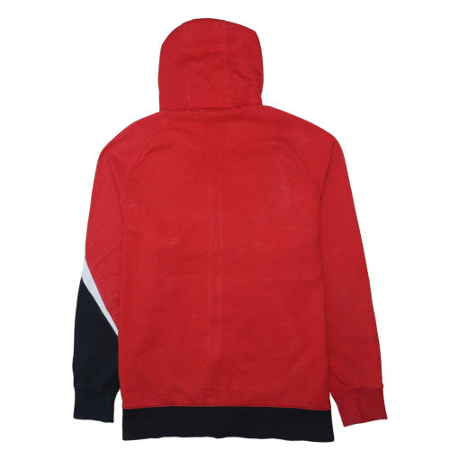 Nike Men Red Full Zip Hoodie 2XL Graphic Sportswear Sweatshirt