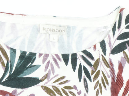 Monsoon Women's Multicoloured Floral Pullover Jumper Size S