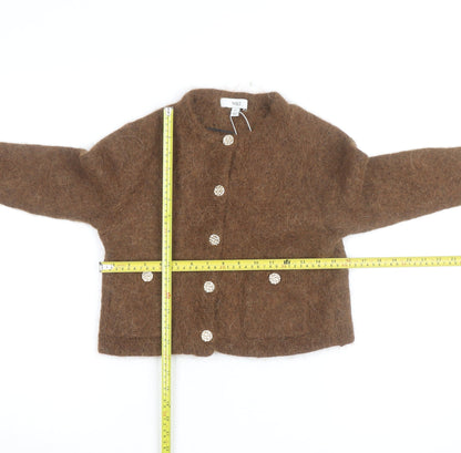 Marks and Spencer Women's Brown Wool Alpaca Knit Cardigan M