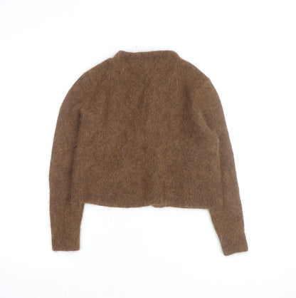 Marks and Spencer Women's Brown Wool Alpaca Knit Cardigan M