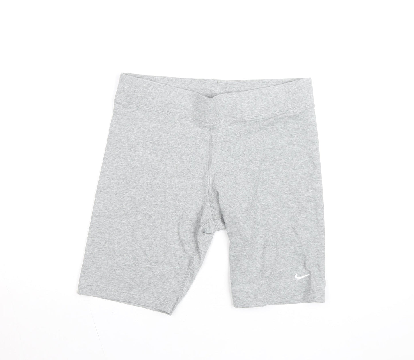 Nike Womens Grey Large Biker Shorts Slim Fit Stretch Activewear