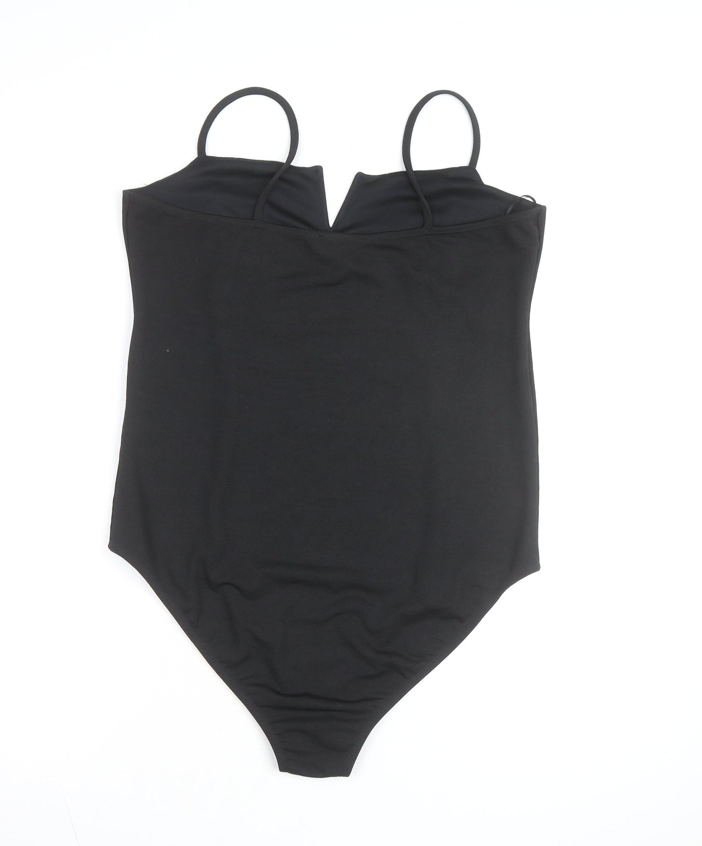 New Look Women's Black Bodysuit Size 18 Sweetheart Stretch Jersey