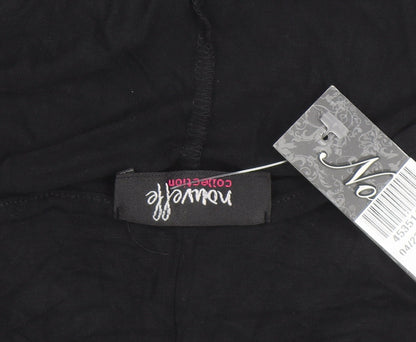 Novalee Women Black V-Neck Be Kind T-Shirt Dress Size 14