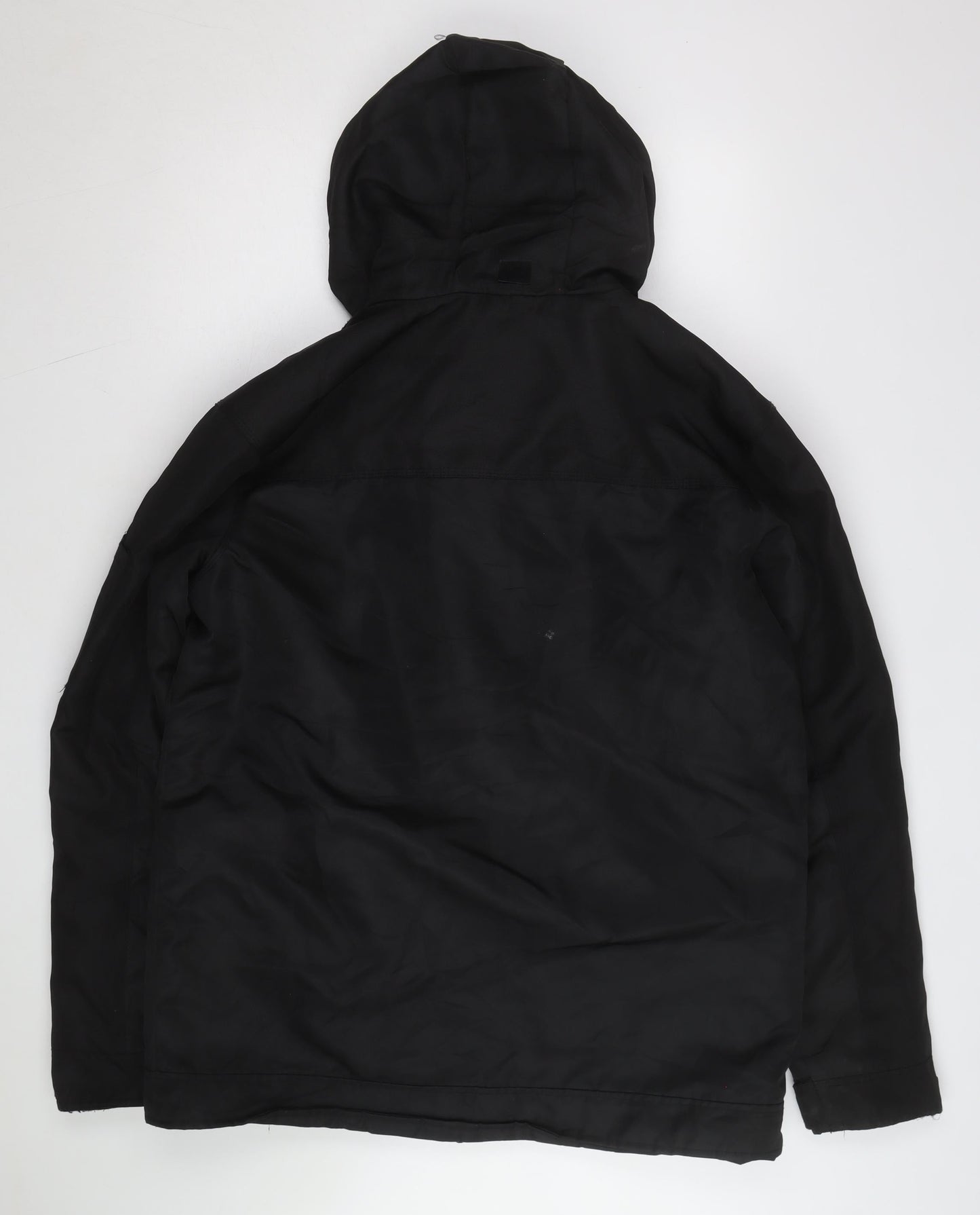 Caterpillar Men's Black Hooded Work Jacket Size L Waterproof Lined