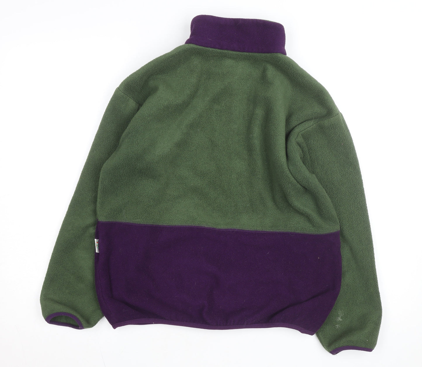Cherry Tree Women's Green & Purple Fleece 1/2 Zip Active Jacket L