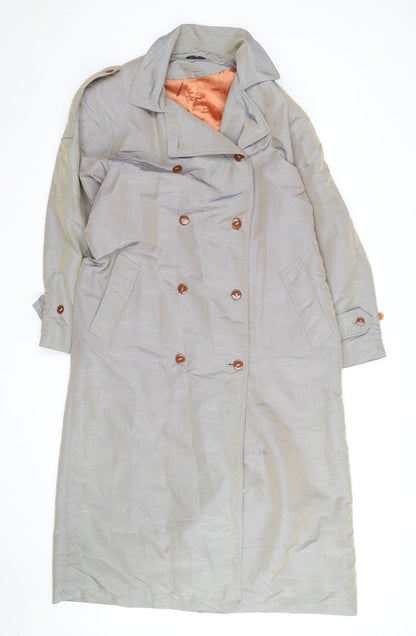 Cyclone Women’s Beige Long Trench Coat Size 10 Classic Style