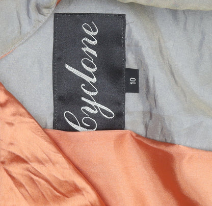 Cyclone Women’s Beige Long Trench Coat Size 10 Classic Style