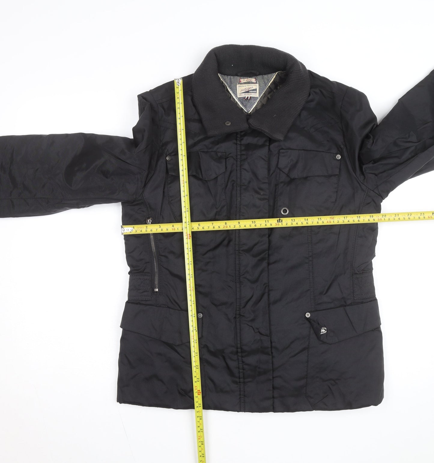 Tommy Hilfiger Men's Black XL Bomber Jacket Polyester Casual