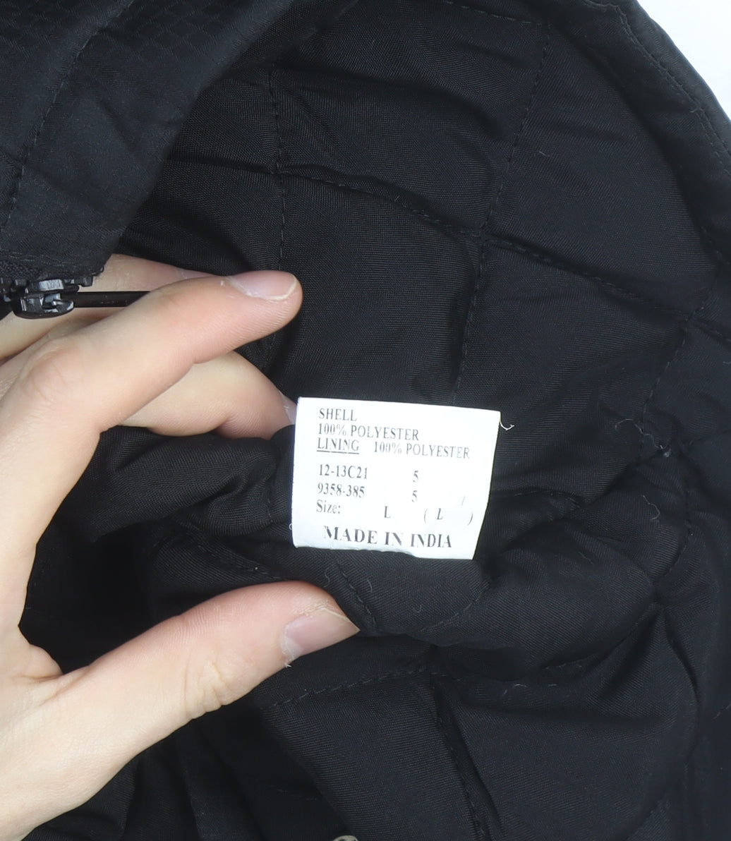 SmartPak Men's Black L Lined Waterproof Winter Puffer Jacket