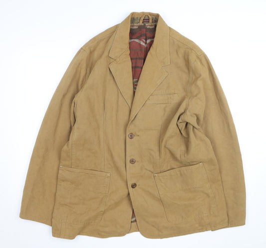 The Territory Ahead Men's Brown Cotton Blazer Jacket L