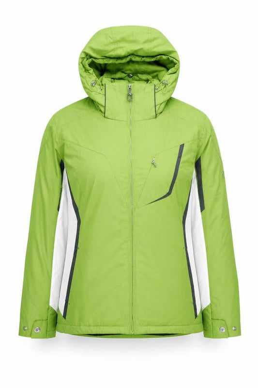 ZeroXposur Women Green Ski Jacket M Waterproof Hooded Winter Coat