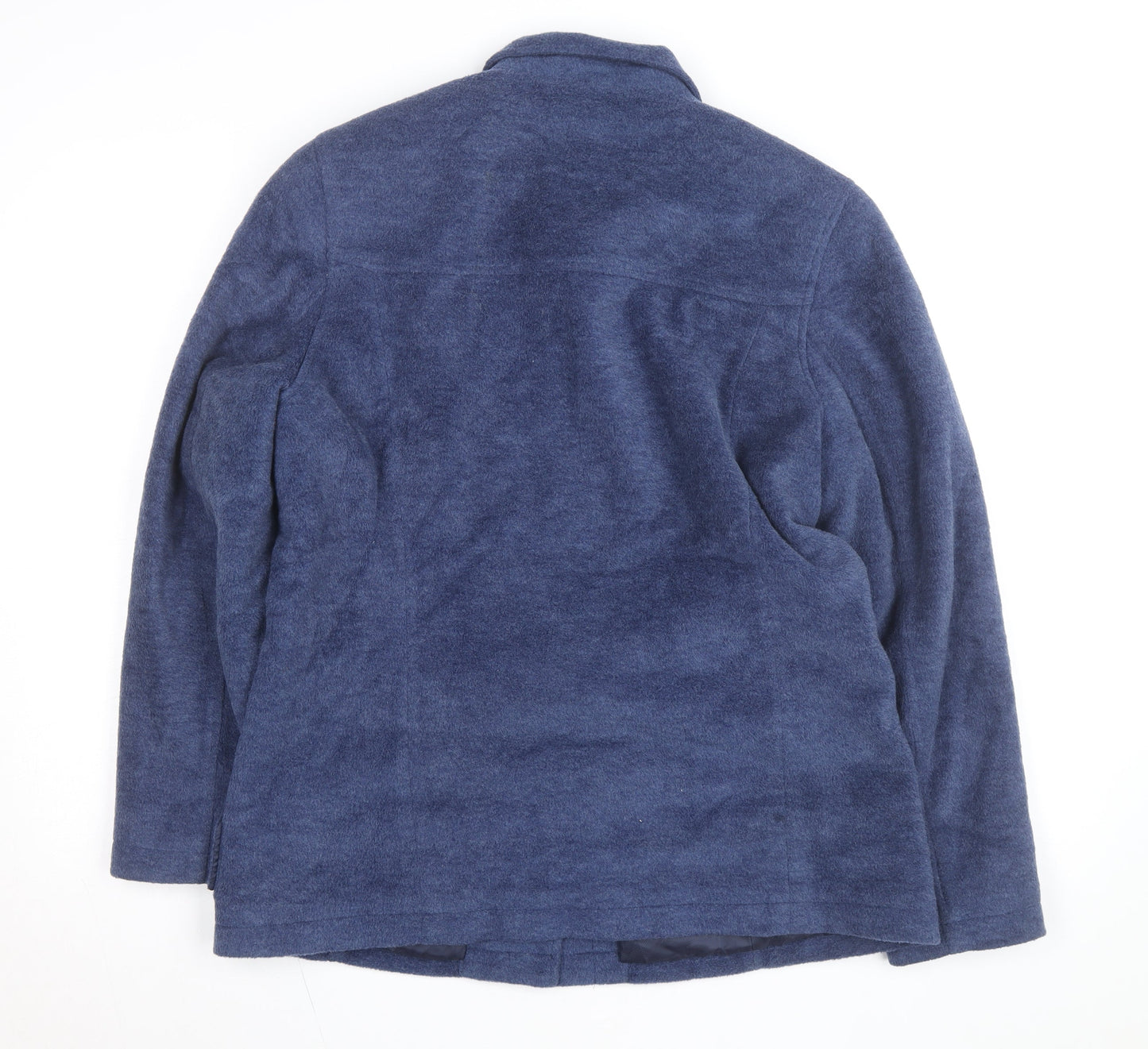 L.L. Bean Women's Blue Wool Blend Mid-Length Button Jacket Size M