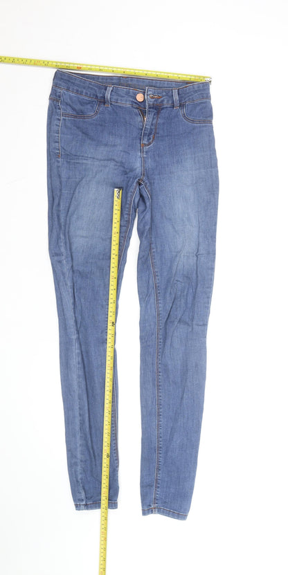 Oasis Women's Blue Mid Rise Skinny Stretch Jeans Size 12
