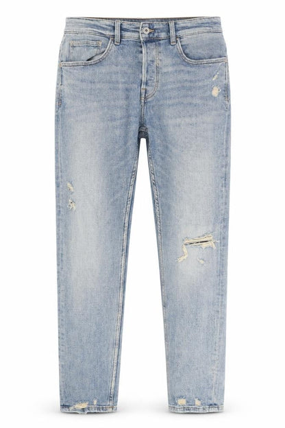 ZARA Men's Blue Distressed Straight Denim Jeans Size 32