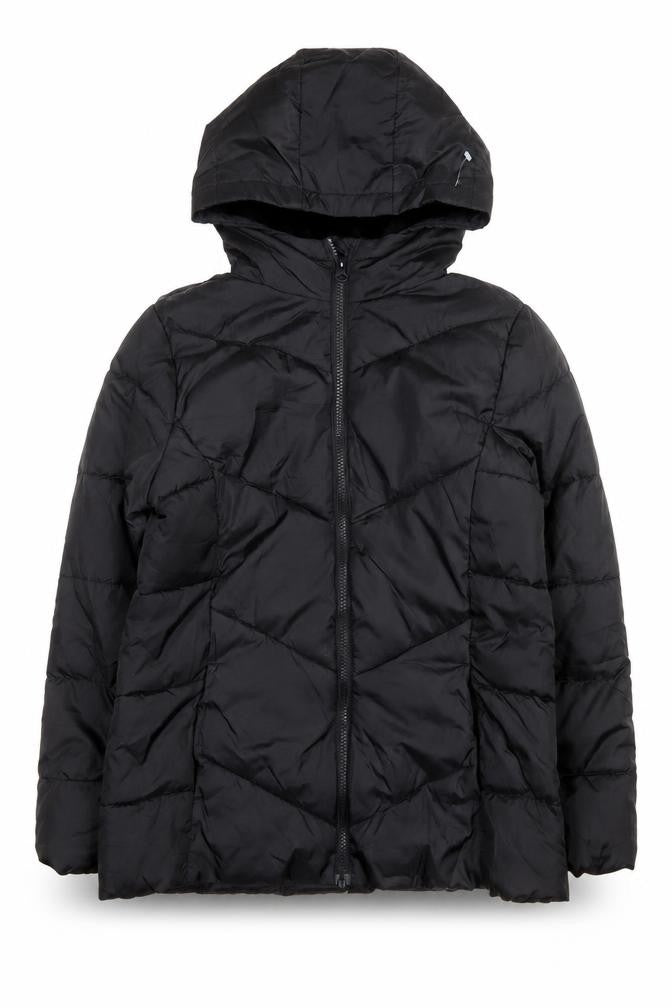 SwissTech Women's Black XL Hooded Puffer Jacket Winter Coat