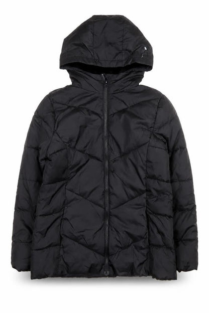 SwissTech Women's Black XL Hooded Puffer Jacket Winter Coat