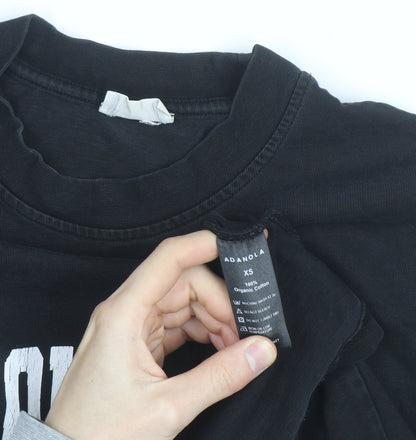 Adanola Women’s Black XS Organic Cotton Sport T-Shirt