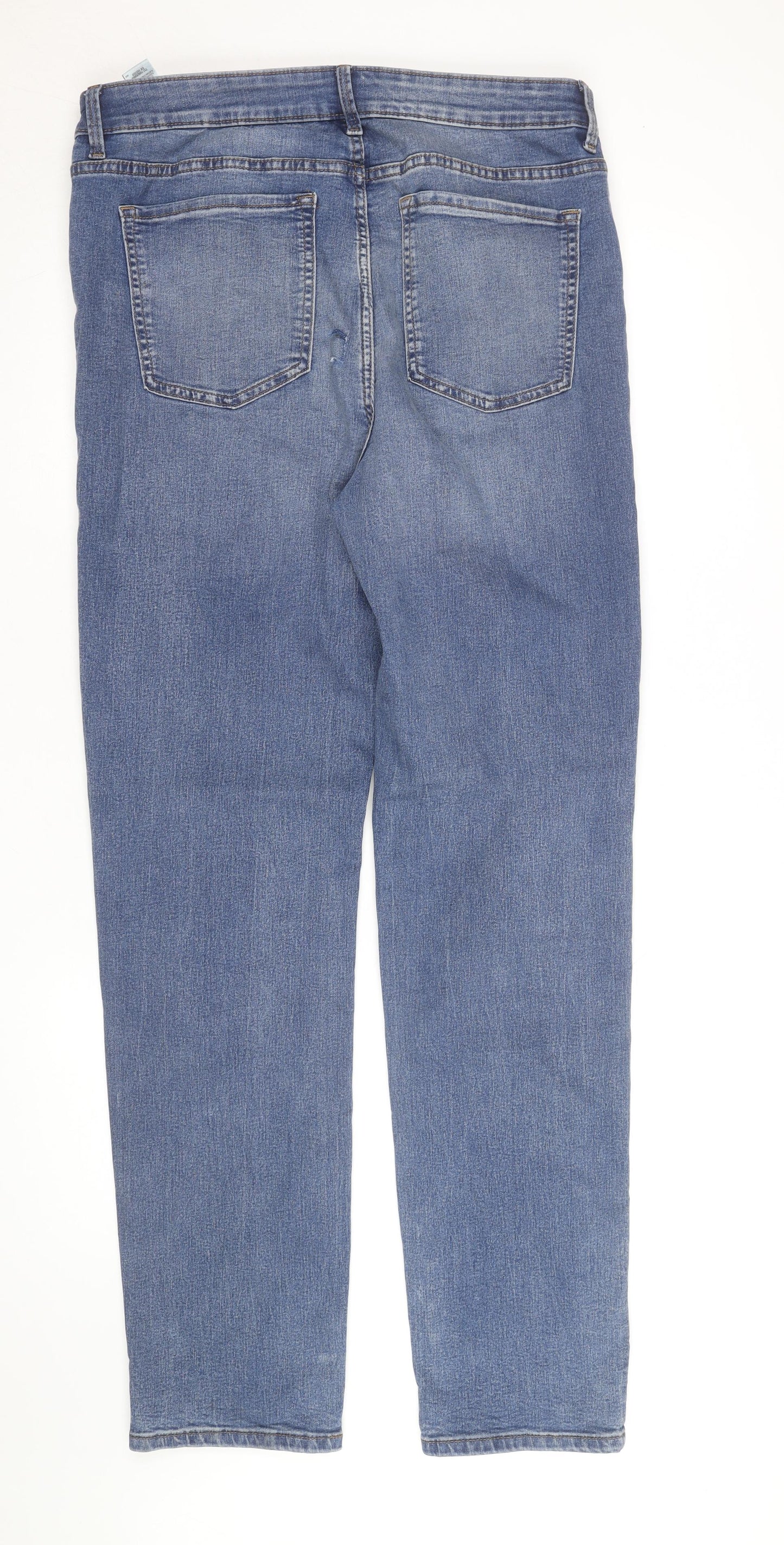 Marks and Spencer Women's Blue Sienna Straight Leg Jeans Size 16 Long Denim