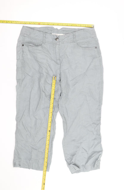 Sandwich Women’s Grey Cotton Linen Cargo Shorts Size 10