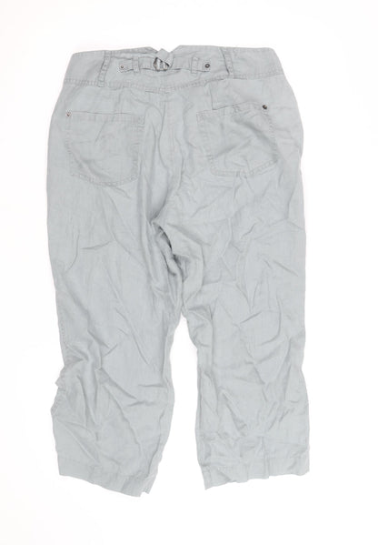 Sandwich Women’s Grey Cotton Linen Cargo Shorts Size 10