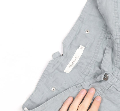 Sandwich Women’s Grey Cotton Linen Cargo Shorts Size 10