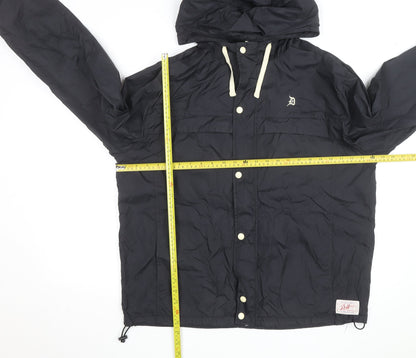 The Duffer of St. George Men's Black L Hooded Windbreaker Jacket