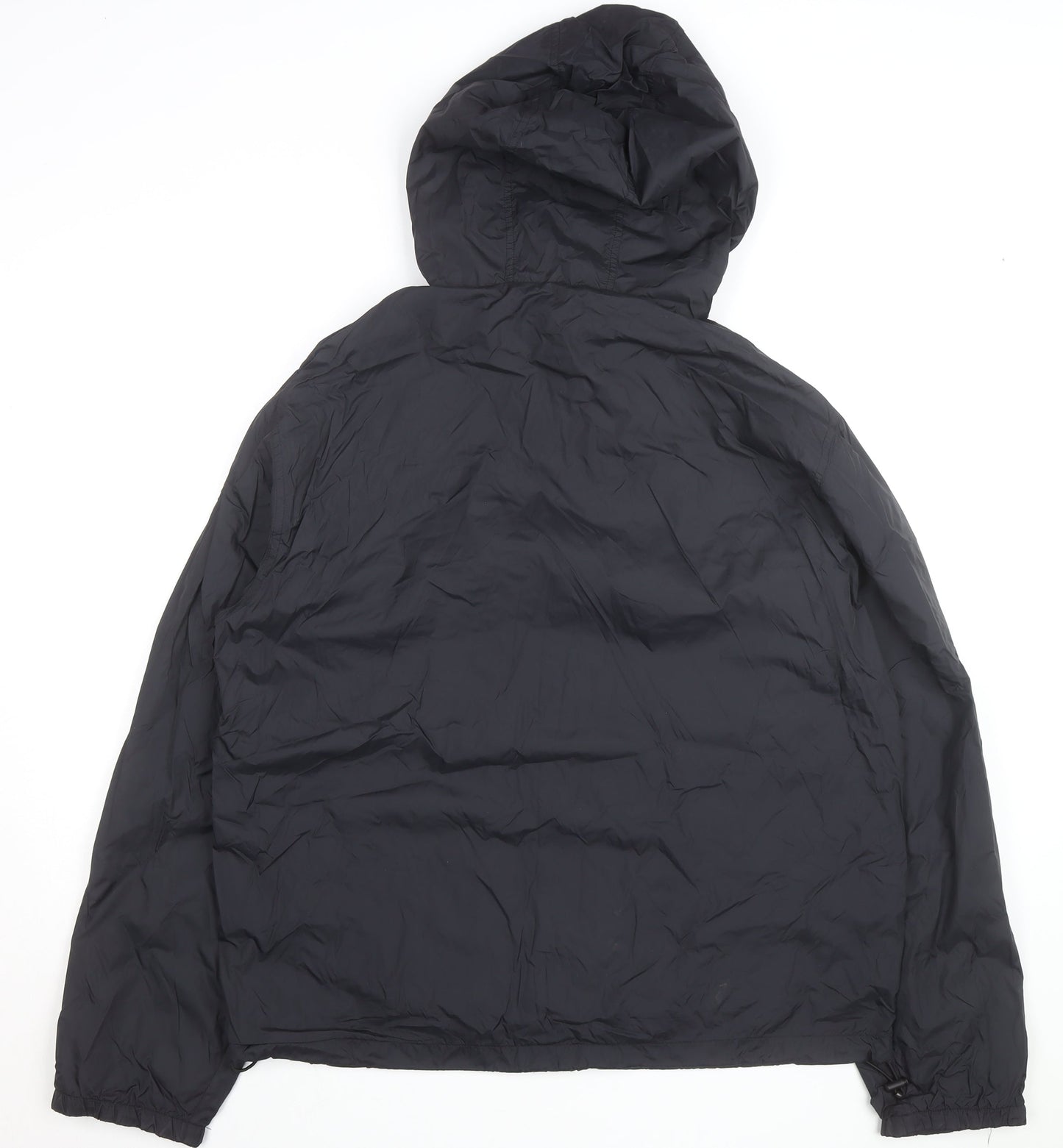 The Duffer of St. George Men's Black L Hooded Windbreaker Jacket