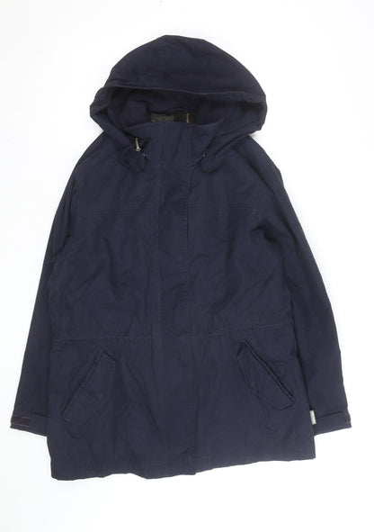 Pacific Trail Men’s Blue Hooded Parka Jacket M Waterproof Outdoor Coat