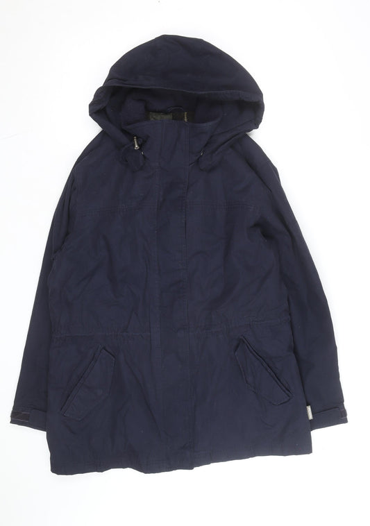 Pacific Trail Men’s Blue Hooded Parka Jacket M Waterproof Outdoor Coat