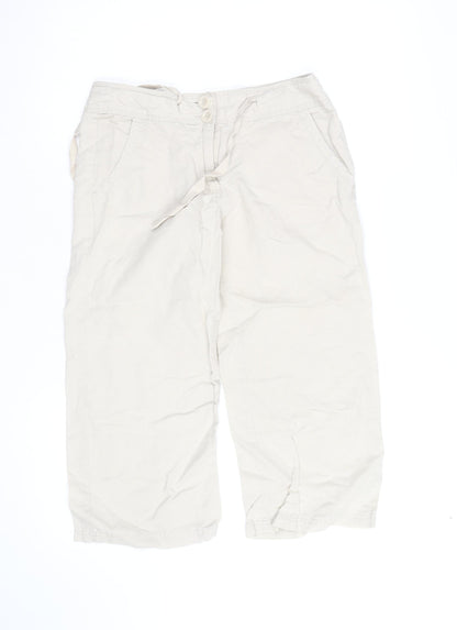 Dunnes Women Beige Size 8 Chino Bermuda Shorts 100% Cotton