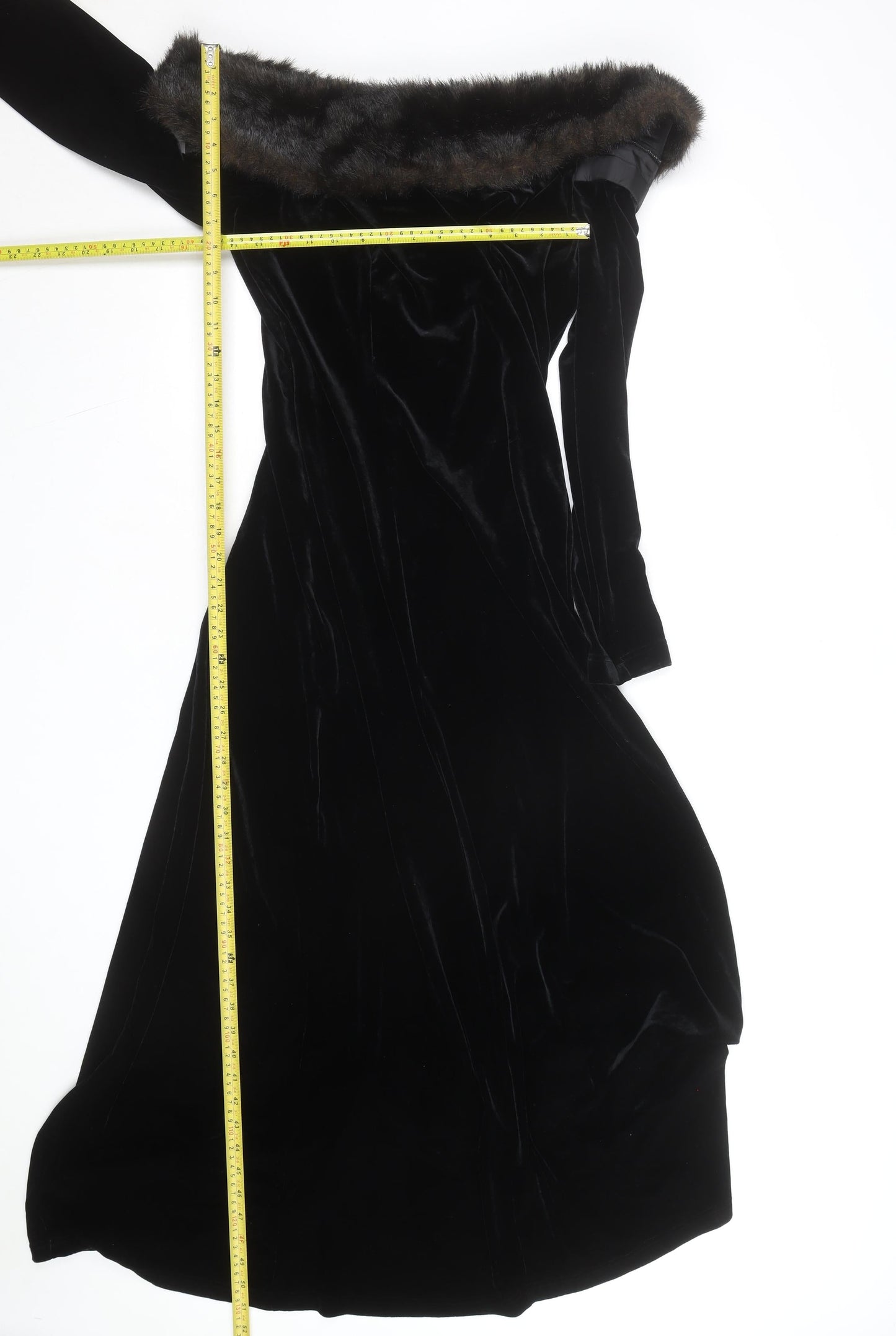 Cachet Women Black Velvet Off Shoulder Long Formal Dress Size 12