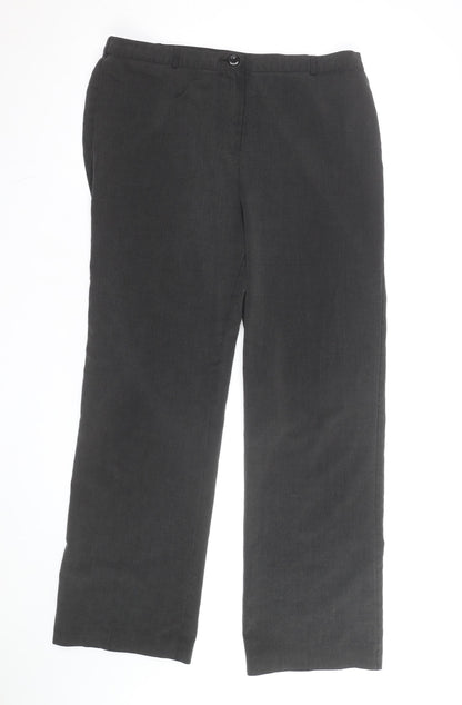 Debenhams Classics Women Black Size 12 Straight Leg Trousers