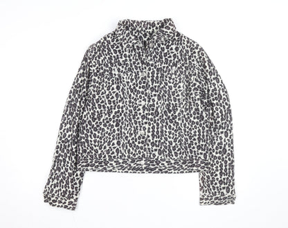 Amanda Smith Petites Women's Multicoloured Animal Print Short Jacket Size 10