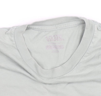Vans Men's Grey Crew Neck Cotton T-Shirt Size M Casual Skate Style