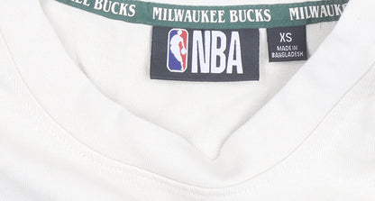 NBA Milwaukee Bucks Men's Beige XS Graphic Print T-Shirt