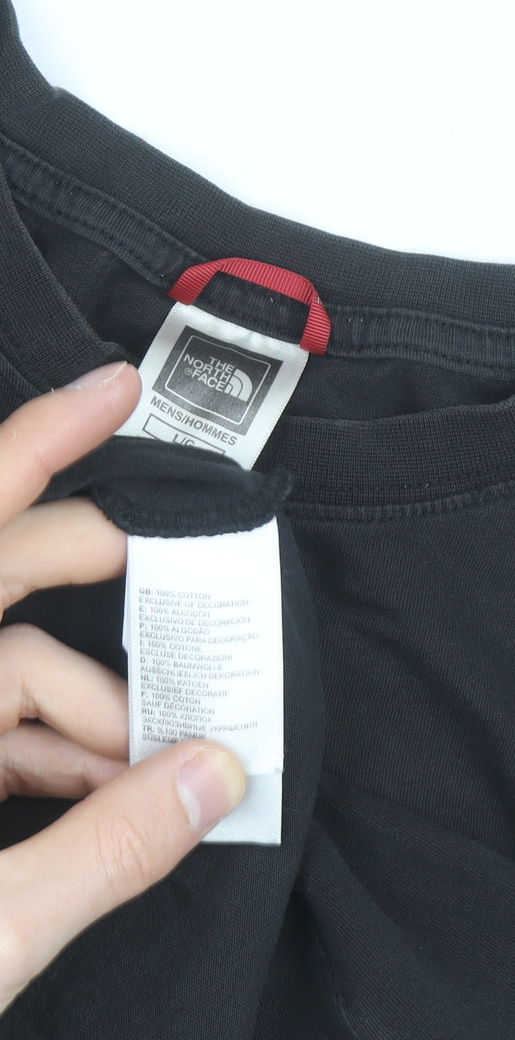 The North Face Men's Black Logo Graphic Cotton T-Shirt Size L