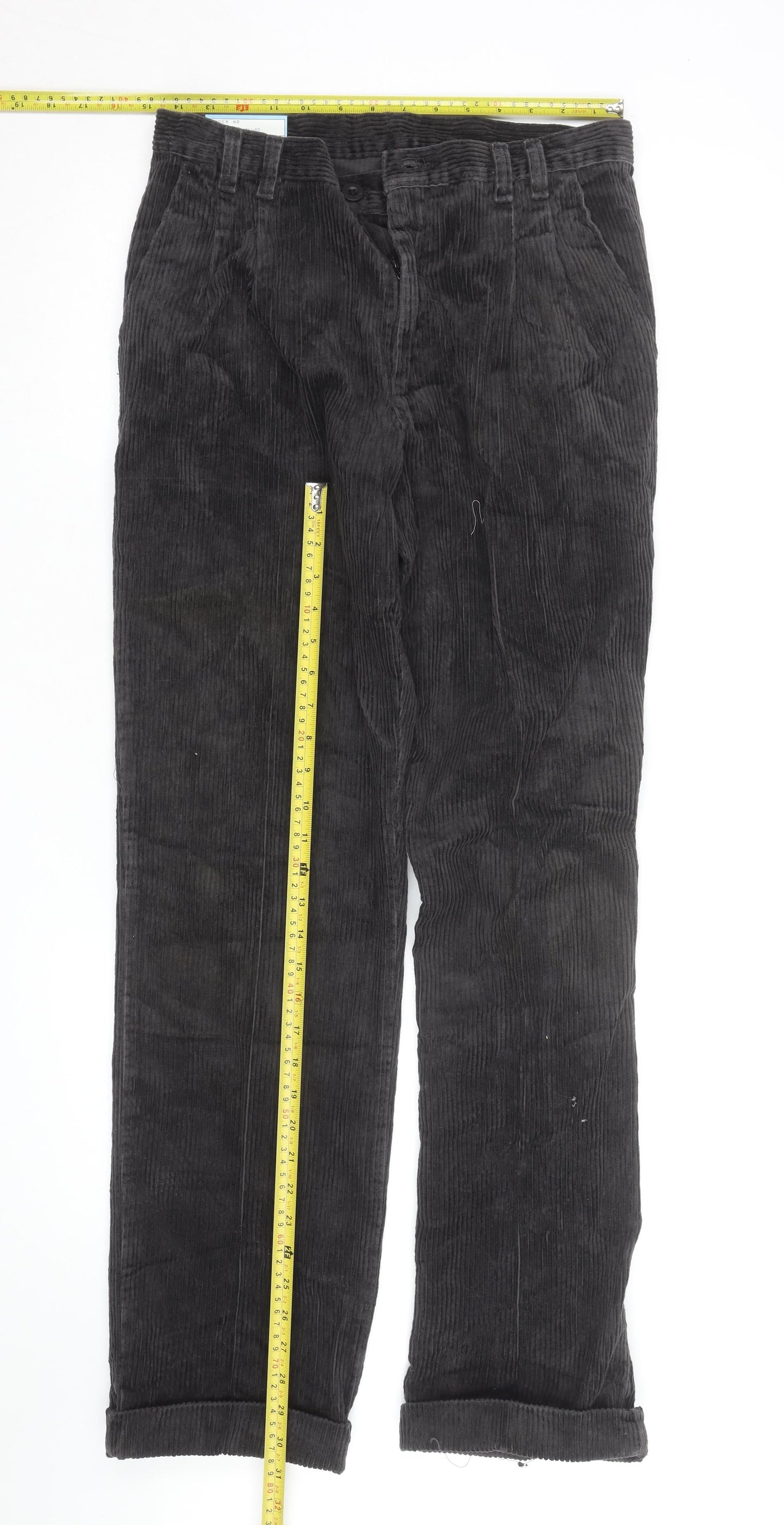 Wrangler Men's Black Corduroy Trousers 32W 31L Regular Fit