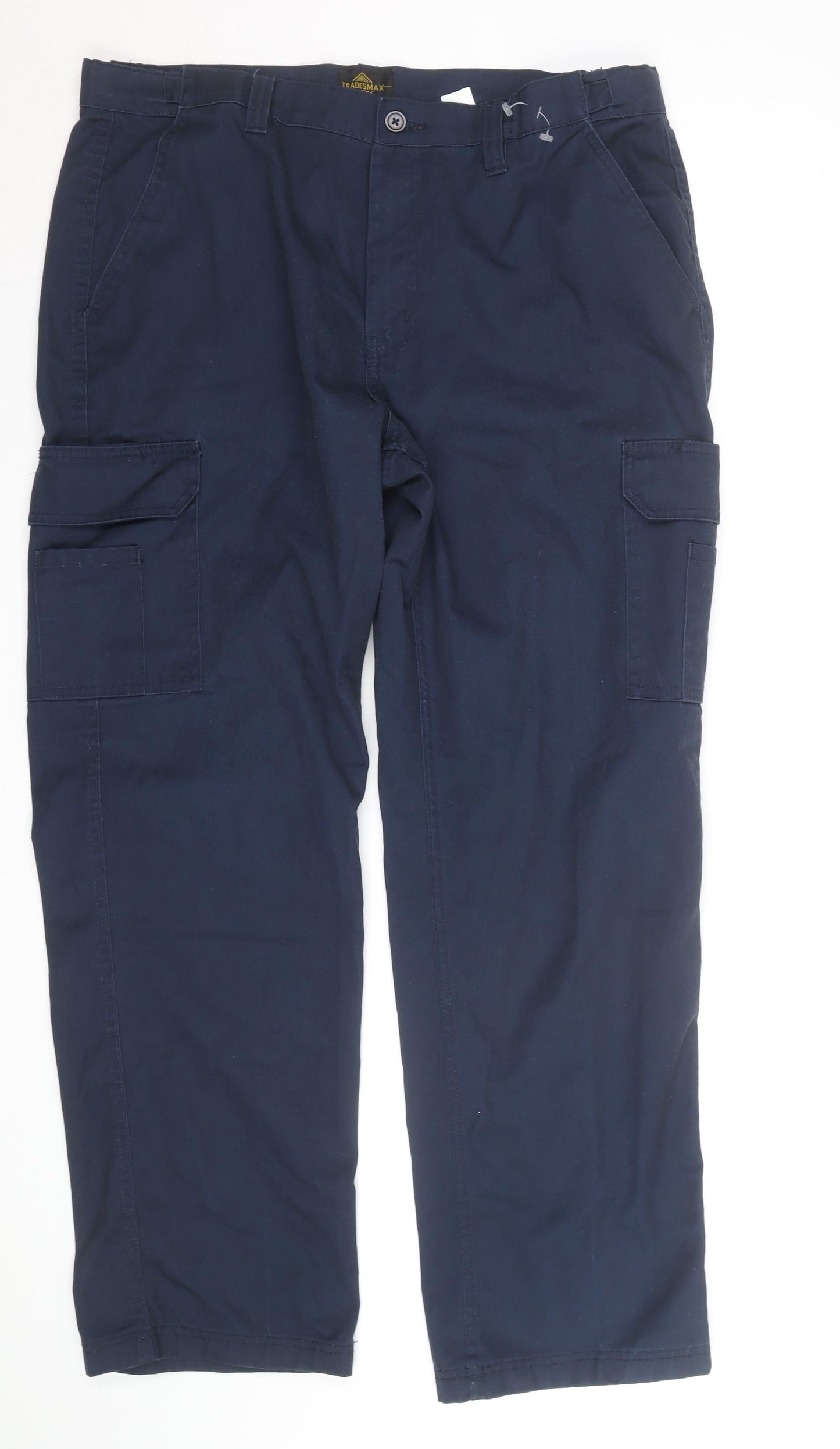 Tradesmax Pro Men's Blue Cargo Workwear Trousers 36W 32L